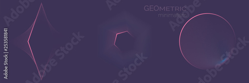 Minimal abstract geometric background. Transformation and evolution. Dynamic gradient shapes composition design for poster template web page concept blank commercial journal. Eps10 vector illustration