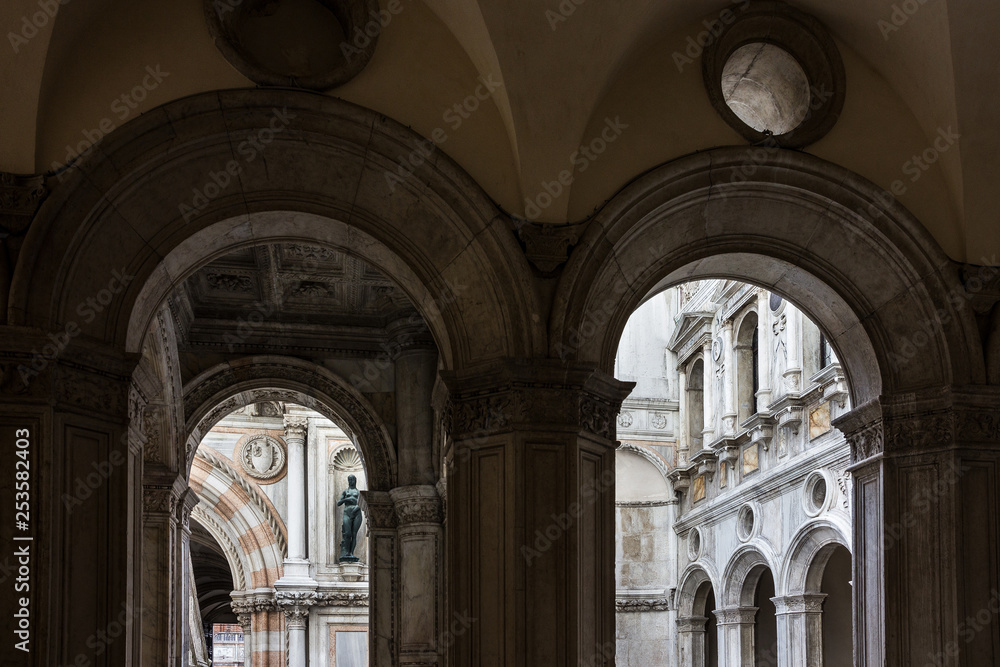 Venice, Italy: Palazzo Ducale (Doge Palace) interior, San Marco square