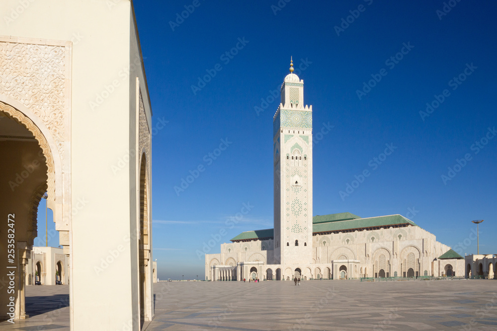 Mosque Hassan II architecture, Casablanca, Morocco.