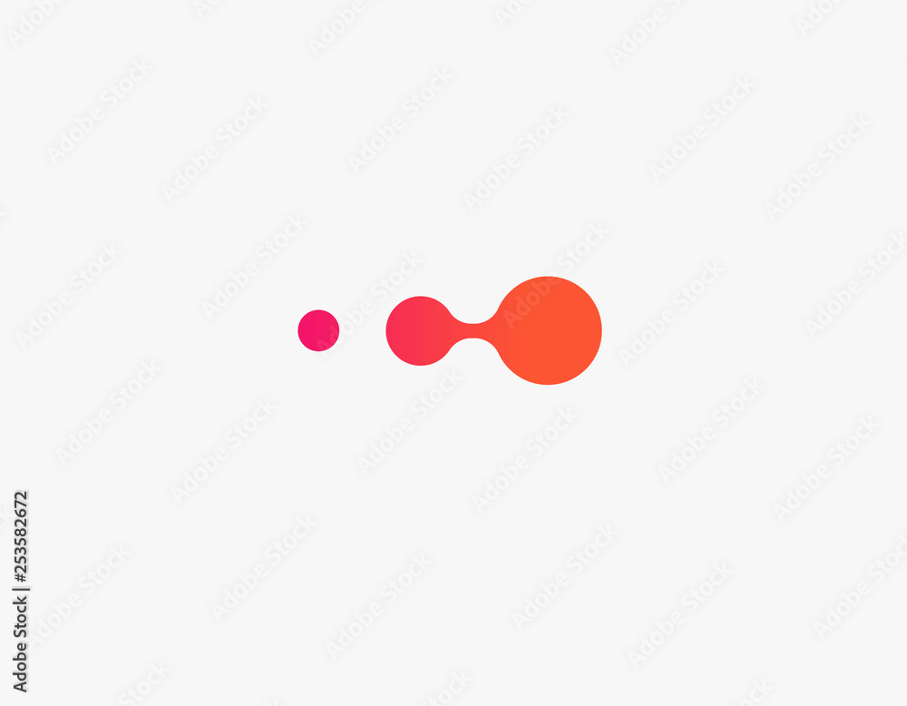 Abstract logo three circle web icon Abstract logo three circle web icon