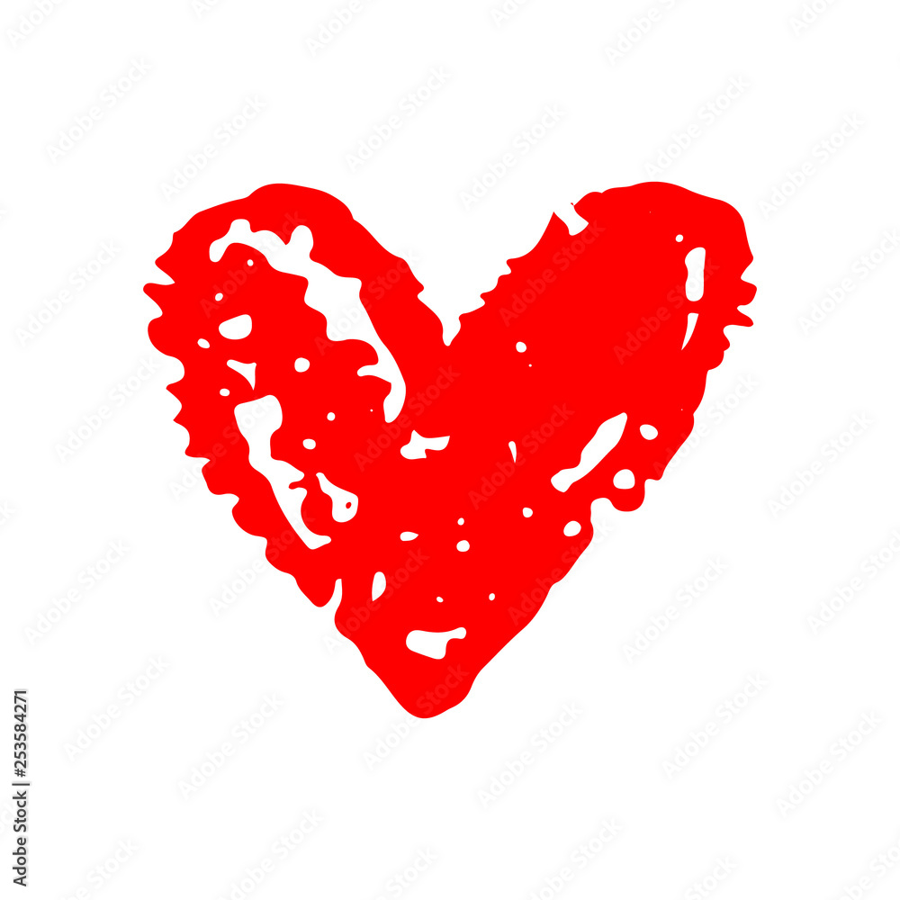 Heart vector. Hand drawn icon. Heart vector. Hand drawn icon.