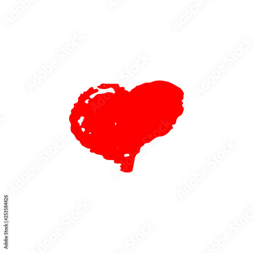 Heart vector. Hand drawn icon.