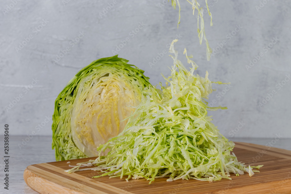 Obraz premium Fresh green cabbage