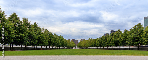 New York City, USA - 27 May,2017 : Franklin D. Roosevelt Four Freedoms Park. Roosevelt Island is a narrow island in New York City's East River. photo