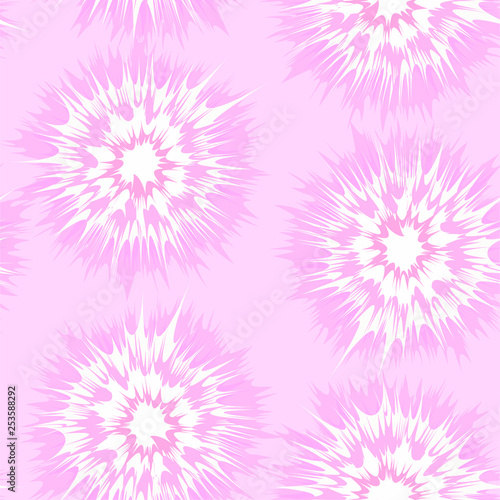 Soft seamless tie dye repeating vector pattern in blush pink
