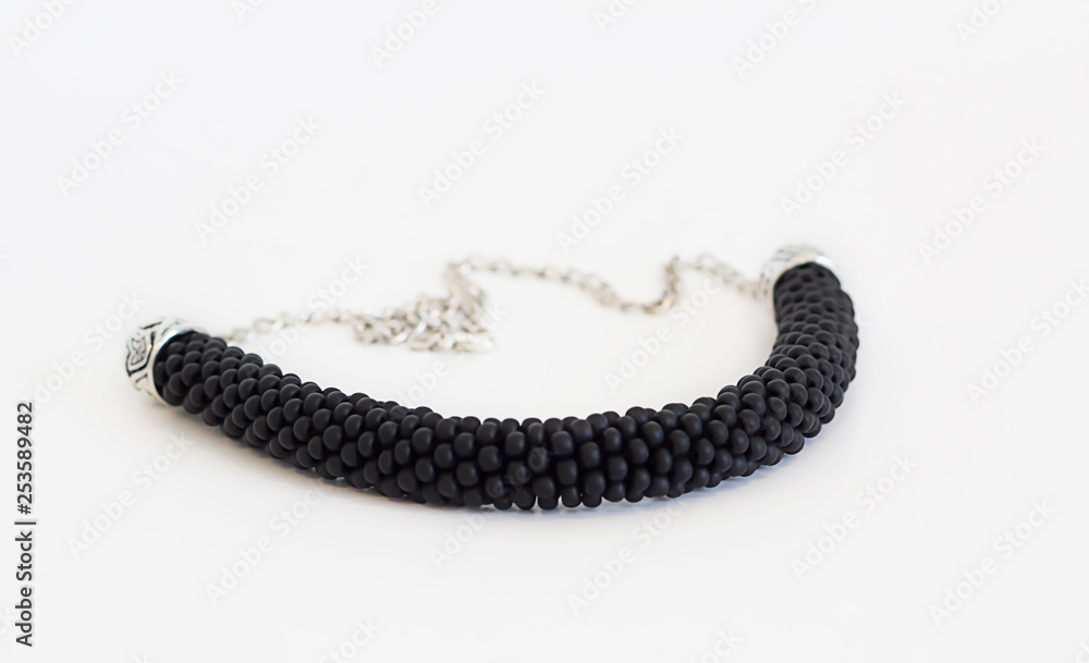 Black Beaded Necklace Black Beaded Necklace