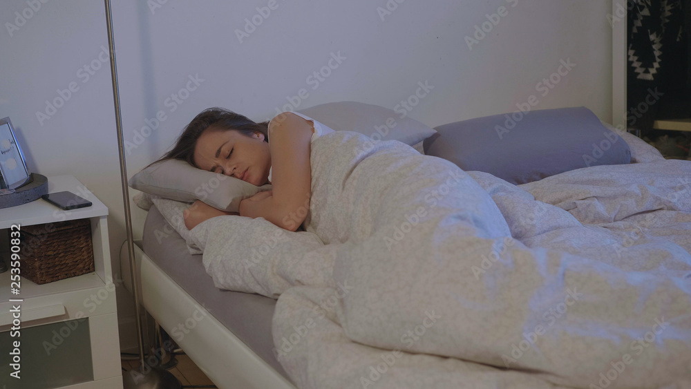 Pretty girl lying in bed Pretty girl lying in bed