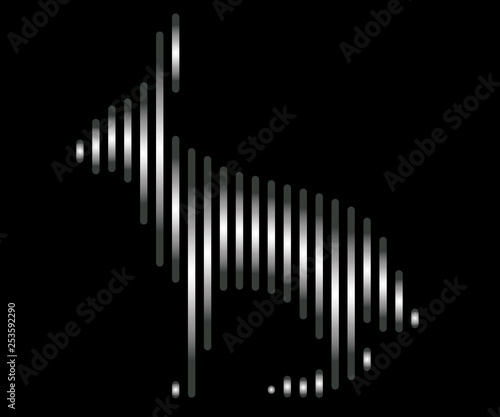 The linear illustration of a rabbit Logo Animal vector illustration