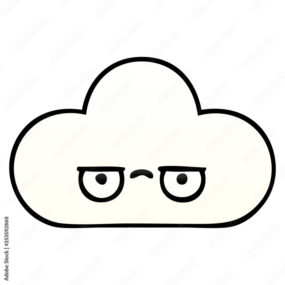 gradient shaded cartoon cloud gradient shaded cartoon cloud