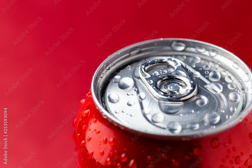Condensation on beverage aluminium can Condensation on beverage aluminium can