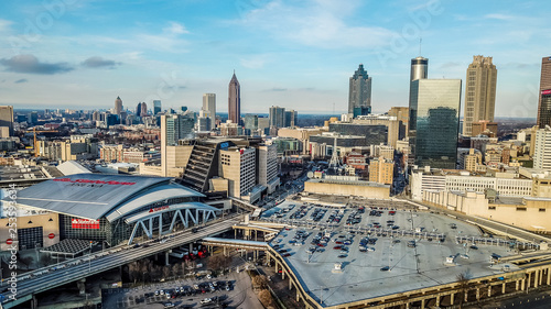Fotografia Atlanta Arena and Skyscrapers