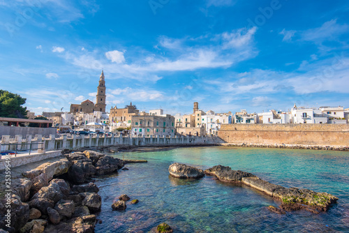 Fotografie Panorama of Monopoli harbor in the Metropolitan City of Bari and region of Apuli