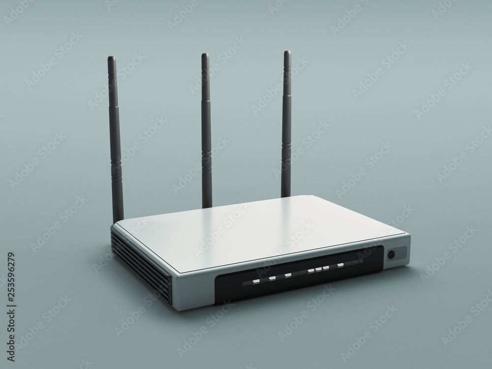 Router wireless, 3d rendering Router wireless, 3d rendering