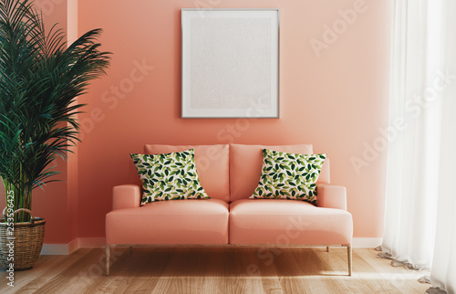 Modern interior, 3d rendering
