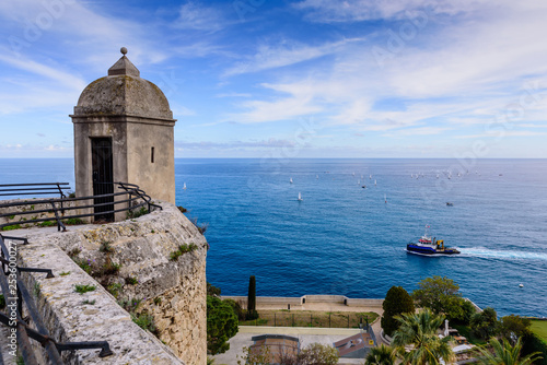 The old Fort and the Mediterranean sea, Monte Carlo, Monaco