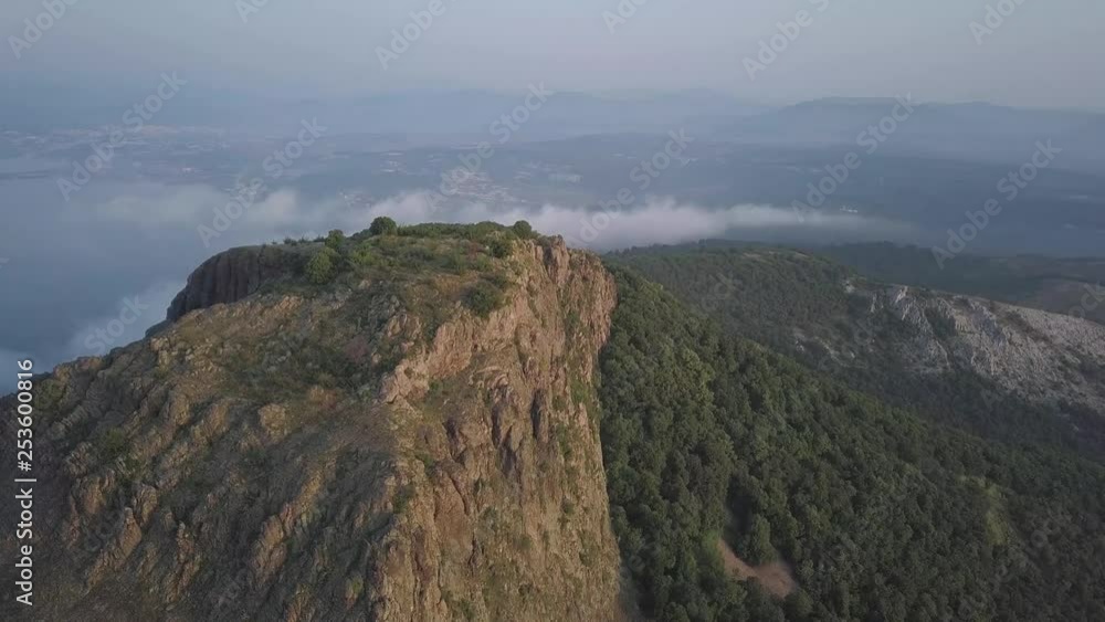 Aerial view of medieval fortress Monyak Aerial view of medieval fortress Monyak