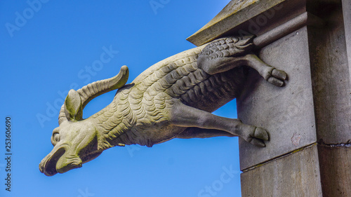 Obraz na płótnie goat gargoyle of ulm minster