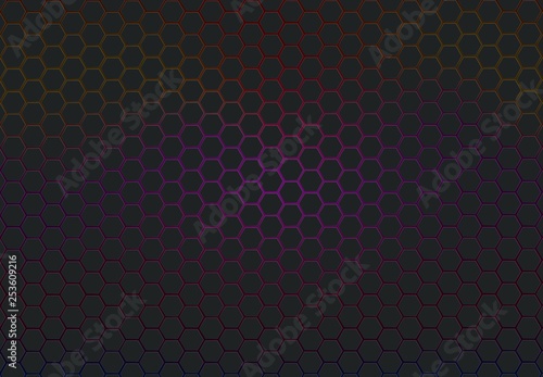 Abstract black texture background hexagon