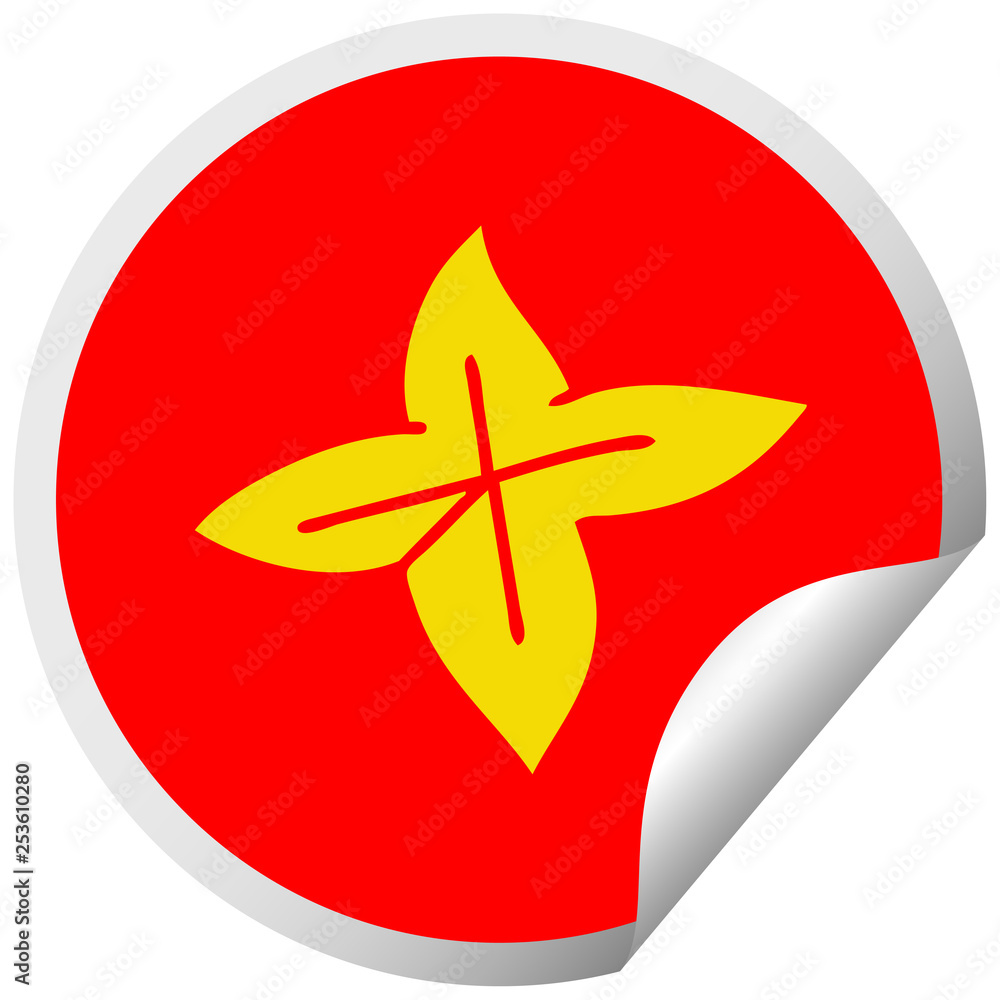 circular peeling sticker cartoon autumn leaf circular peeling sticker cartoon autumn leaf
