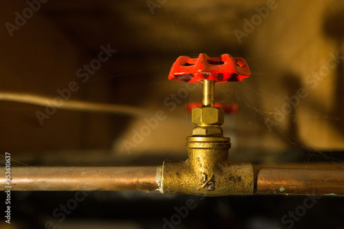 Water shut off valve in a basement