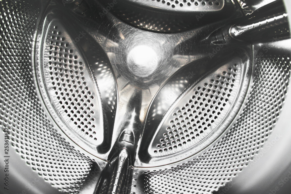 Close-up washing machine drum Close-up washing machine drum