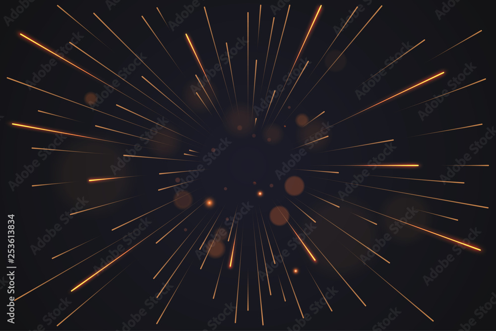 Fototapeta premium golden light sparks background