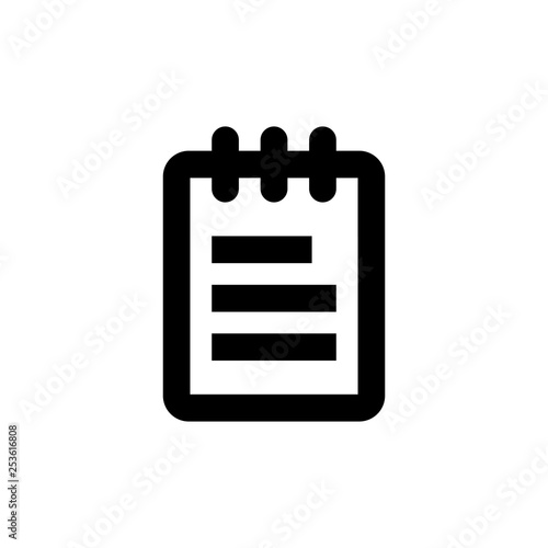 Note icon. Medical skill sign