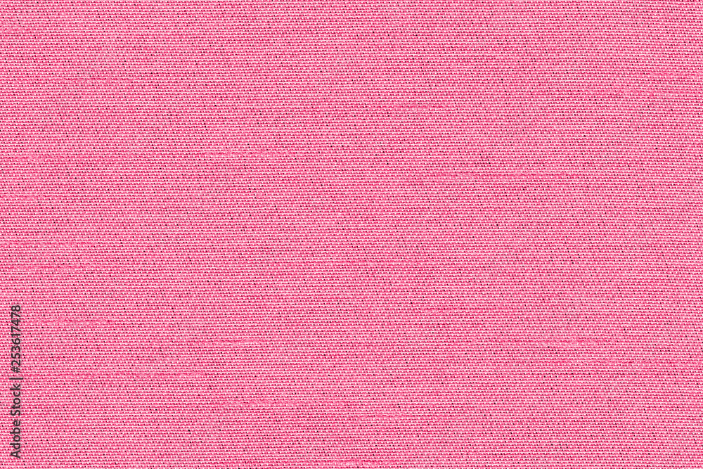 Fototapeta premium Closeup pink rose color fabric sample texture. Pink Fabric strip line pattern design,upholstery for decoration interior design or abstract .background.