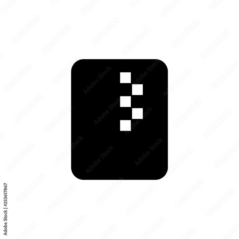 Zip file icon. Document archive sign Zip file icon. Document archive sign