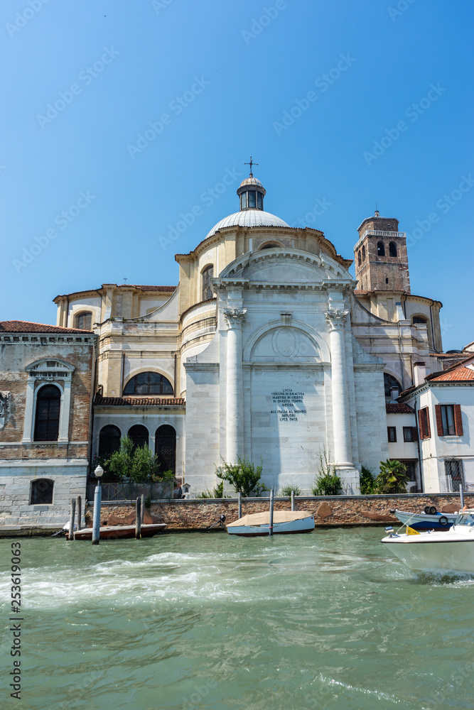 Church of San Geremia and the grave of Santa Lucia in Venice, Italy