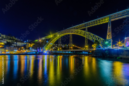 Dom Luis I Bridge, and the Ribeira, in Porto © RnDmS