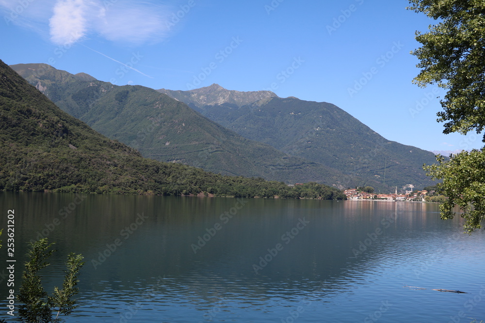 Lake Mergozzo in summer, Italy