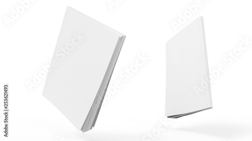 Book Cover Mockup Template Two Side 3d Render