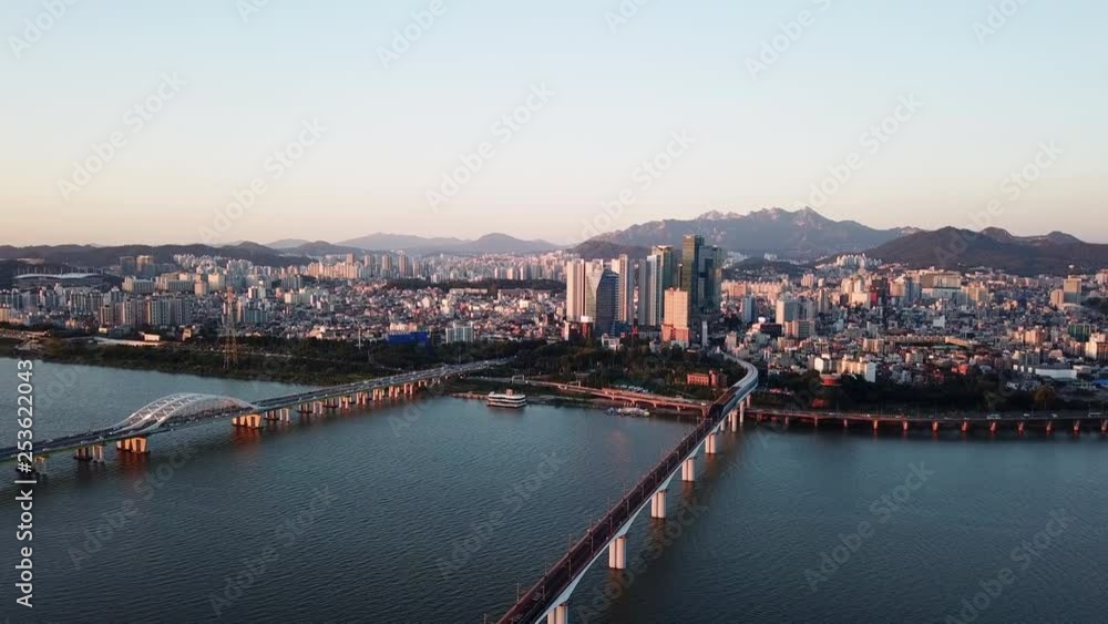 Beautiful cityscape.Aerial view of Seoul City Skyline,South Korea. Beautiful cityscape.Aerial view of Seoul City Skyline,South Korea.