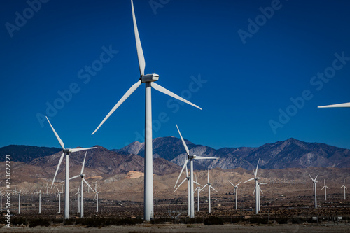wind turbines in the desert