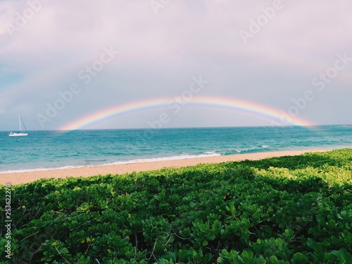 rainbow over the sea