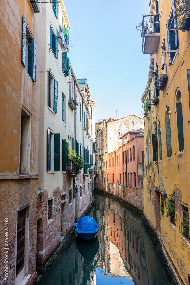 Italy, Venice, Italy, CANAL AMIDST BUILDINGS AGAINST SKY IN CITY