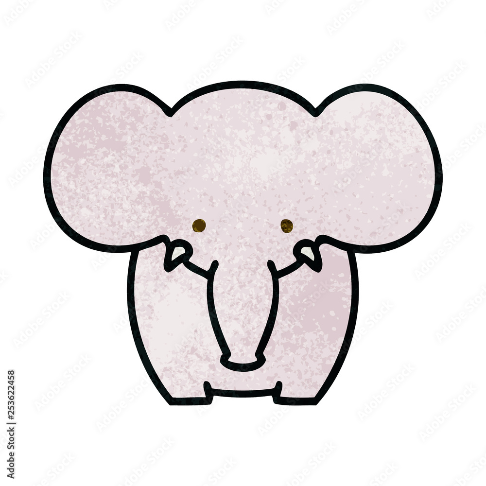 quirky hand drawn cartoon elephant quirky hand drawn cartoon elephant
