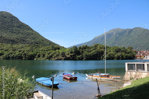 Mergozzo lake in summer, Italy photo