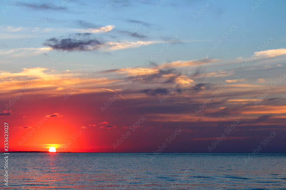 Stunning Sunset view in Isla de Holbox, Mexico