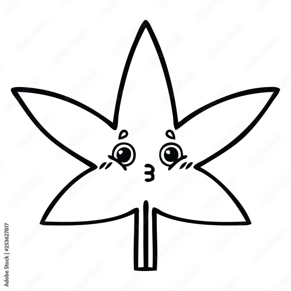 line drawing cartoon marijuana leaf line drawing cartoon marijuana leaf
