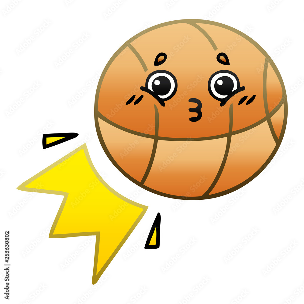 gradient shaded cartoon basketball gradient shaded cartoon basketball