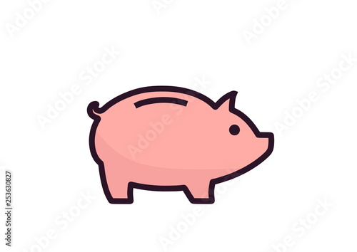 piggy bank in the form of a pig for storing money financial symbol