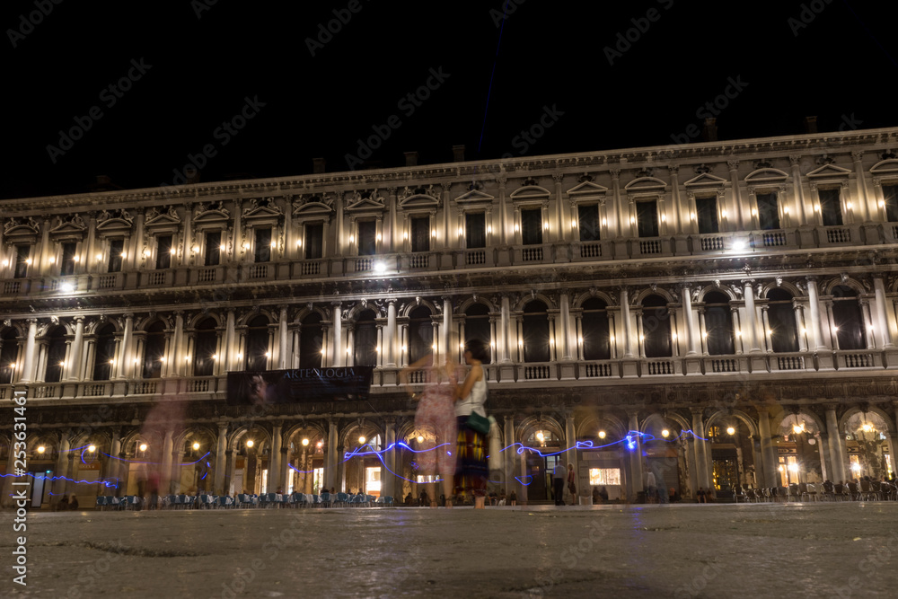 Night at Piazza San Marco in Venice, Italy