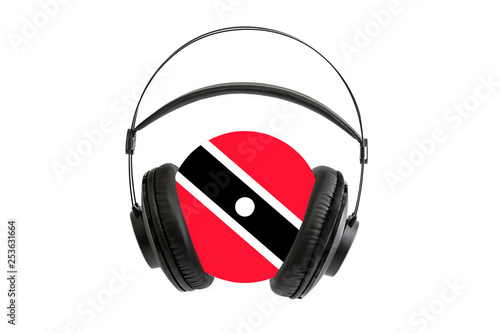 Photo of a headset with a CD with a flag of Trinidad and Tobago