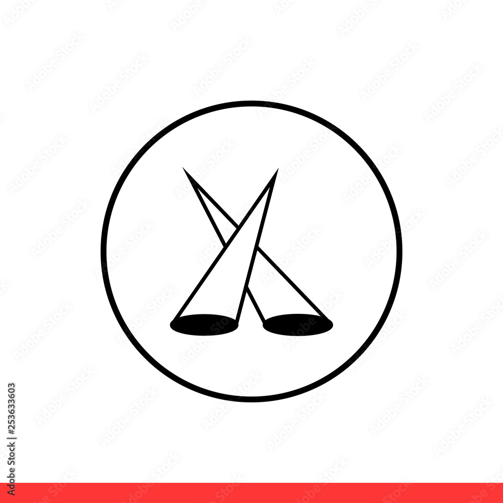 Spotlight vector icon, projector light symbol. Simple, flat design for web or mobile app Spotlight vector icon, projector light symbol. Simple, flat design for web or mobile app