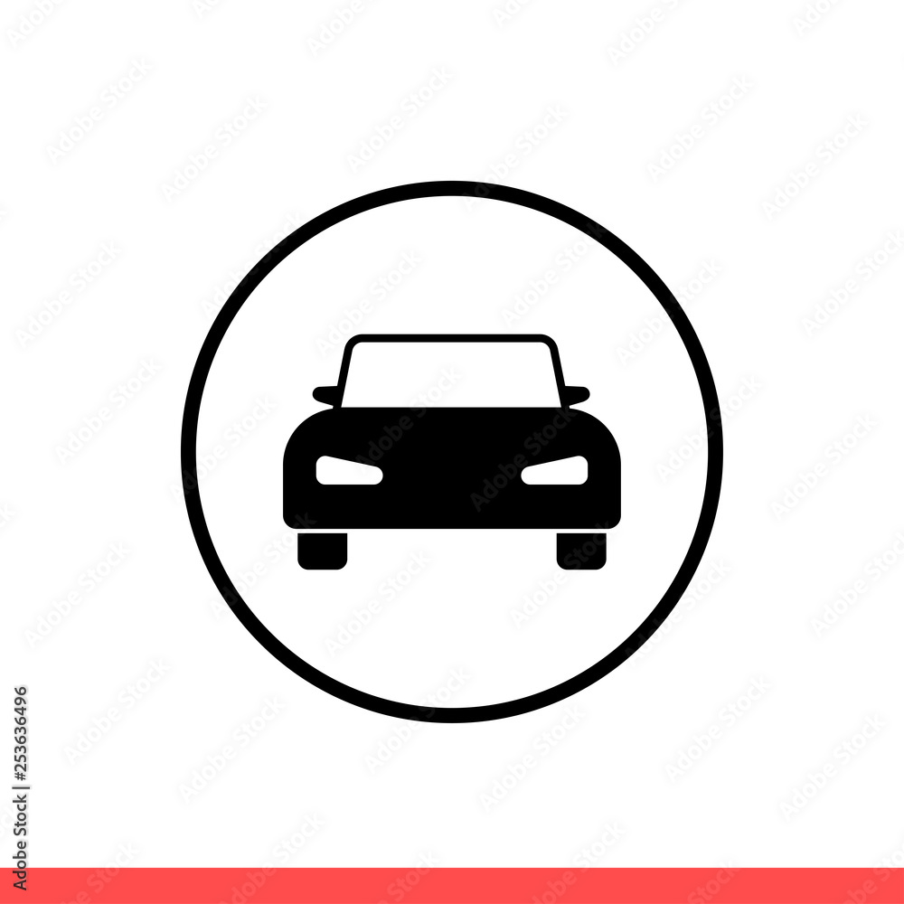 Car vector icon, commute symbol. Simple, flat design for web or mobile app Car vector icon, commute symbol. Simple, flat design for web or mobile app
