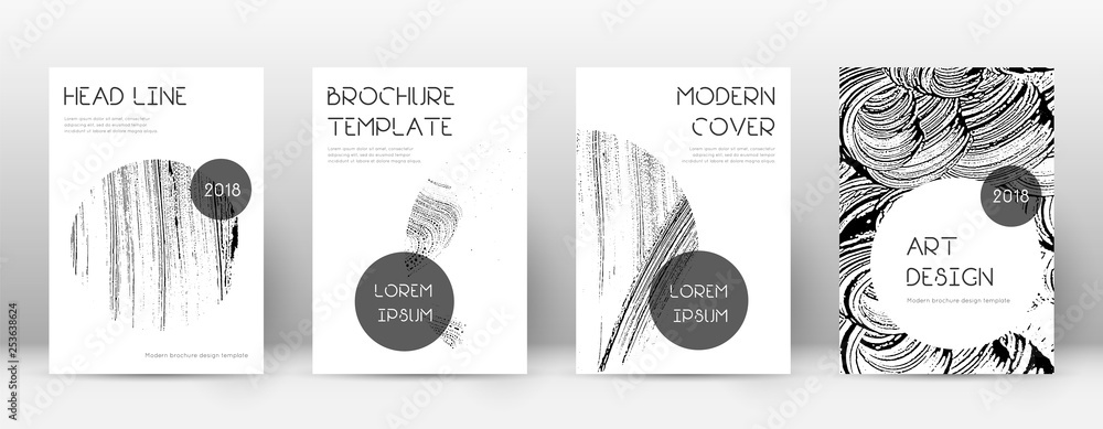 Cover page design template. Trendy brochure layout