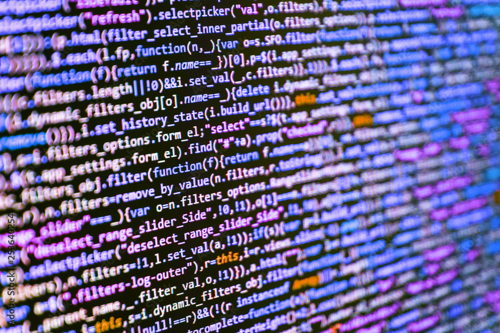 PHP and coding technologies. PHP code abstract technology background ...