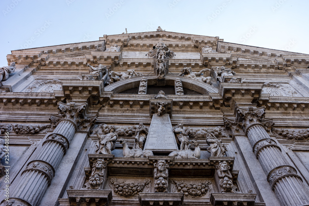 Italy, Venice, San Moise, LOW ANGLE VIEW OF HISTORIC BUILDING AGAINST SKY